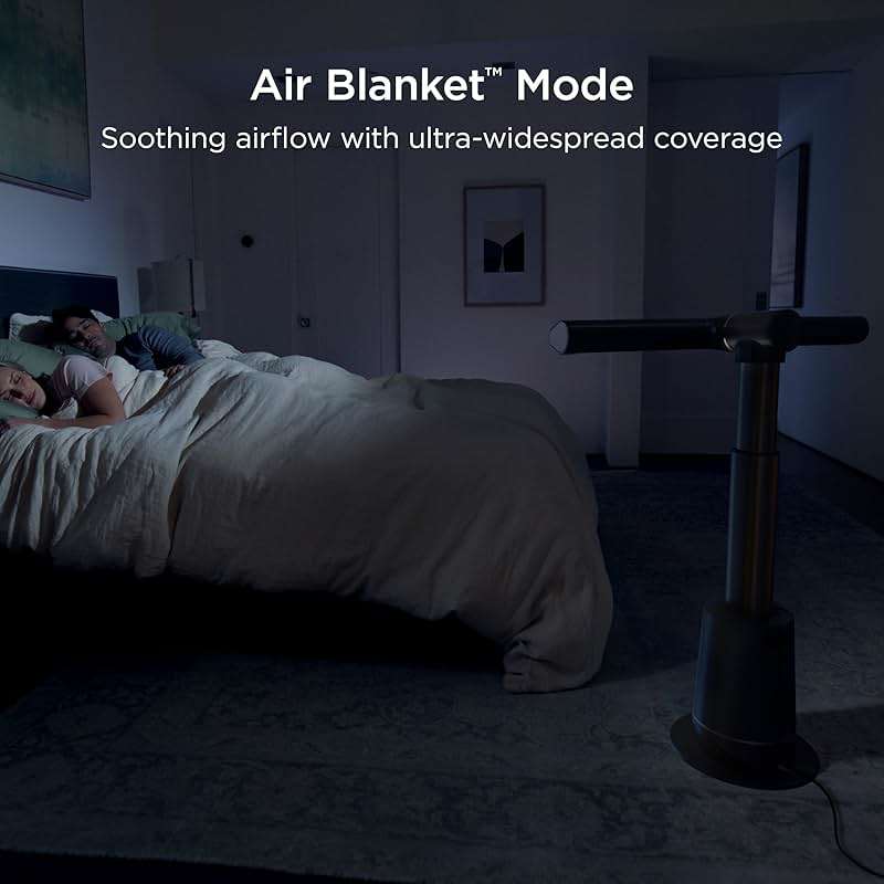 Shark TurboBlade Fan—Ultra-customizable bladeless tower fan, pivots, twists, oscillates 180°, circulates and propels air, 10 noise levels + 10 speeds, easy to clean, charcoal, TF202S - Image 7
