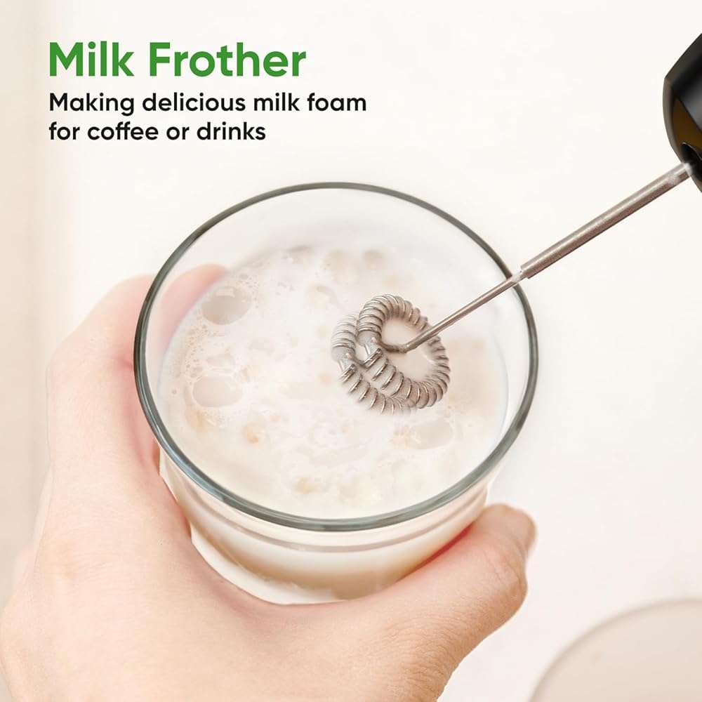Immersion Blender Handheld 1100W 3 in 1 Corded Stick Hand Blenders for Kitchen with Trigger Speed Control, with Whisk, Milk Frother Attachemnts, Perfect Emulsifier for Soup, Smoothie, Puree - Image 6