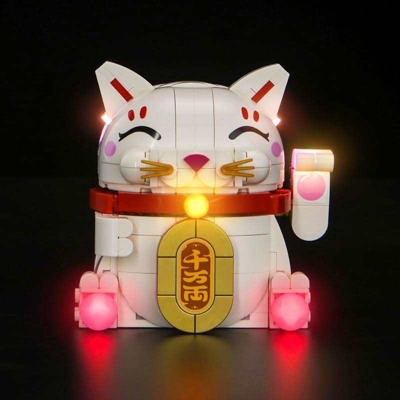 BrickBling LED Light Only, Compatible with Lego Lucky Cat 40813 Building Kit, Light Kit Only, Not Come with Model - Image 1
