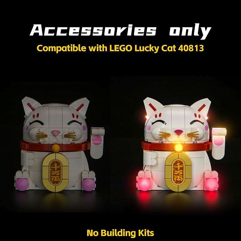 BrickBling LED Light Only, Compatible with Lego Lucky Cat 40813 Building Kit, Light Kit Only, Not Come with Model - Image 3