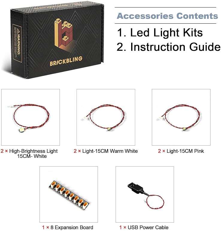 BrickBling LED Light Only, Compatible with Lego Lucky Cat 40813 Building Kit, Light Kit Only, Not Come with Model - Image 5