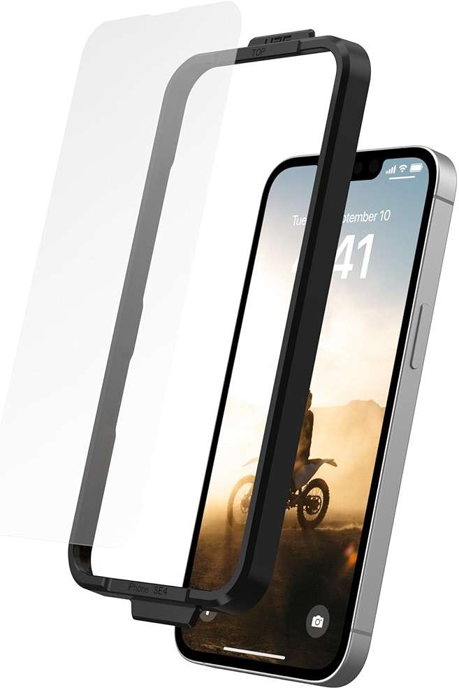 URBAN ARMOR GEAR UAG Designed for iPhone 17e / iPhone 16e Screen Protector Glass Shield Clear - Tempered Glass Anti-Fingerprint Anti-Reflective Bubble Free Ultra HD Scratch Resistant - Image 6