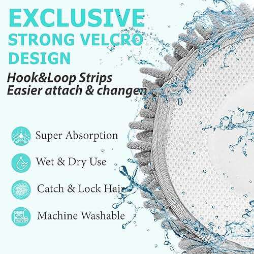 Frescares S7001 Upgraded Steam&Scrub Mop Pads Kit for Shrak,S8201 S8001 S7000 S7201 S7000AMZ S7005 S7020 S7001C All-in-One Hard Floor Steam Mop (2Green2White2Grey) - Image 2