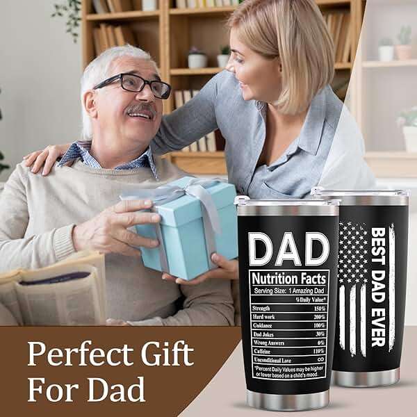 Erpotyl Fathers Day Dad Gifts for Men- 20Oz Stainless Steel Tumbler Indoor Outdoor Work Essentials Leakproof Camping Gym Office Cup with Lid and Straw Birthday Gifts for Him Stepdad Husband Dad Uncle - Image 5