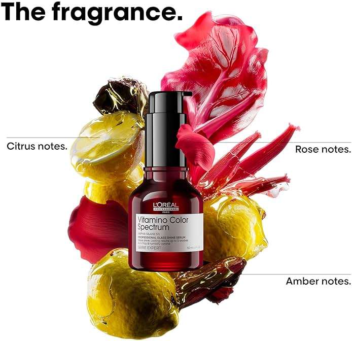 L'Oréal Professionnel Paris Vitamino Color Spectrum Glass Shine Serum - Instant Glass Shine, Protects Colored Hair, Heat Protection Up to 450°F, Vibrant Colors Up to 100 Days - Image 5
