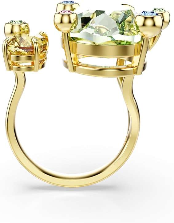 Swarovski Gema open ring, Mixed cuts, Multicolored, Gold-tone Finish, Size 6 3/4 - Image 3