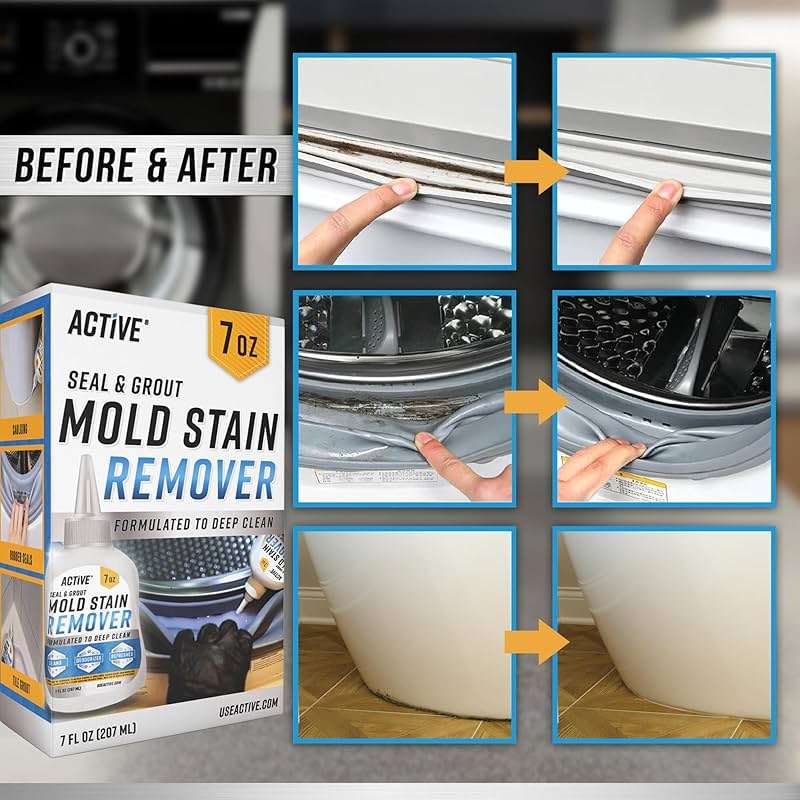 ACTIVE Automatic Toilet Bowl Cleaner and Mold Stain Remover - Includes 12ct Toilet Bowl Cleaning Tablets and 7oz Mold Stain Removing Gel - Image 7