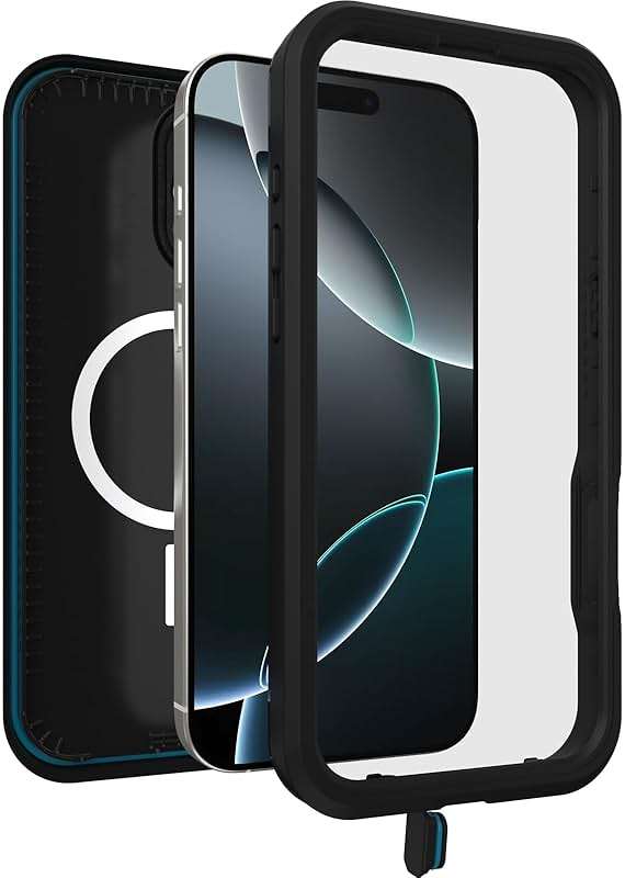OtterBox iPhone 16 Pro Max FRĒ Series Waterproof Case with MagSafe (Designed by LifeProof) - Black - Waterproof iPhone Case up to 2 Meters, IP68, Phone Case for Swimming/Snorkeling - Image 3