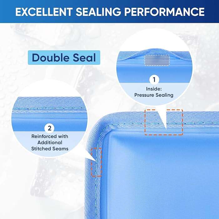 APEXUP Gel Ice Packs for Injuries Reusable, Flexible Double Sided Cold Packs for Injuries, Ice Pack for Knee, Shoulder, Back, Hip, Leg, Arm (Blue, 11"x7.1", 1PK) - Image 2