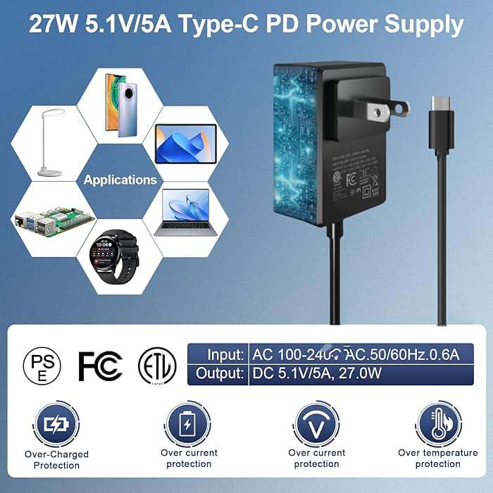 RasTech Raspberry Pi 5 16GB Kit 64GB Edition with Active Cooler,GaN 27W 5.1V5A USB-C Power Supply,Pi5 16GB Board,64GB Card Readers Kit, Case for Pi 5,Dual 4K Micro HD Out Cables and User Manual - Image 4