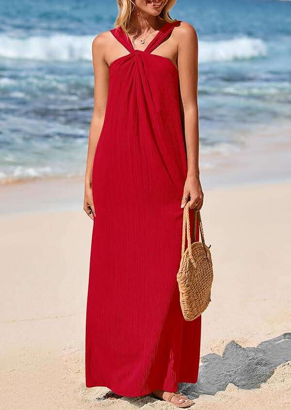 PRETTYGARDEN Womens 2026 Casual Long Summer Dresses Sleeveless Strappy Loose Flowy Beach Vacation Maxi Dress with Pockets - Image 5