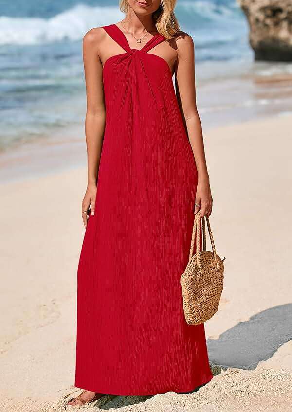 PRETTYGARDEN Womens 2026 Casual Long Summer Dresses Sleeveless Strappy Loose Flowy Beach Vacation Maxi Dress with Pockets - Image 7