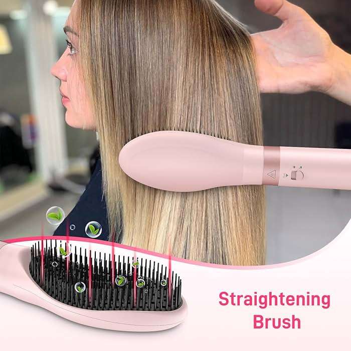 MESCOMB Dual Voltage Hot Air Styler Wrap - 5 in 1 Hair Dryer Brush with Fast Drying Blow Dryer, Styling, Straightening & Volumizing with Travel Bag (100V–240V) Gift for Women - Image 7