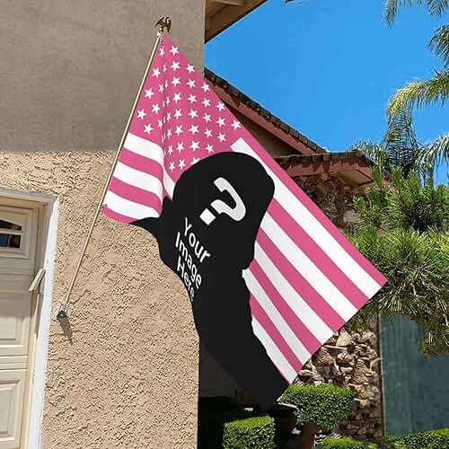 Custom Flag 3x5 Ft Pink Patriotic Decor Room Flag - Image 2