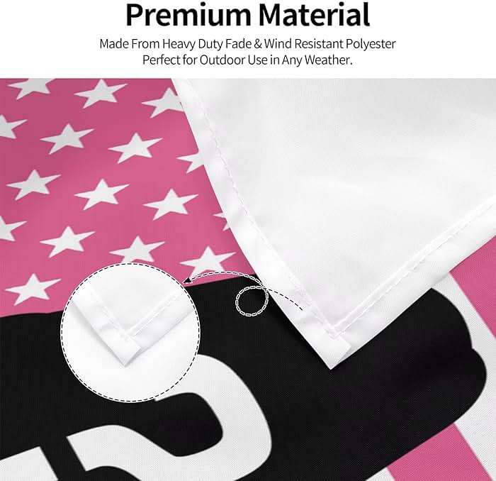 Custom Flag 3x5 Ft Pink Patriotic Decor Room Flag - Image 5