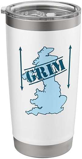 It's grim up north! Funny map for northerners Stainless Steel Insulated Tumbler - Image 1