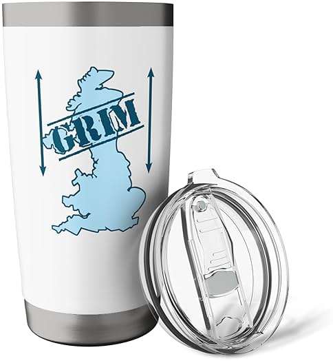It's grim up north! Funny map for northerners Stainless Steel Insulated Tumbler - Image 6