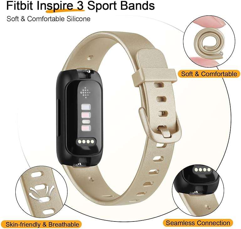AK Band Compatible with Fitbit Inspire 3 Bands for Women Men, Adjustable Replacement Sport Wristbands Straps for Fitbit Inspire 3 Fitness Tracker - Image 4