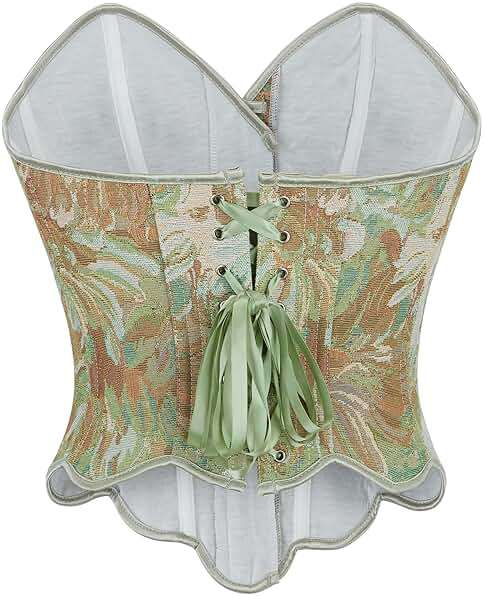 Dreay Womens Vintage Corset Bustier Lace Up Boned Overbust Corset Shapewear Top Renaissance Corset Tops for Women - Image 2