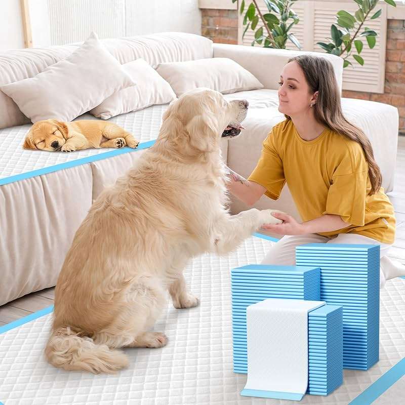 60 Count Extra Large Dog Pee Pads 28" x 34", Super Absorbent X-Large Puppy Pads Disposable Dogs Training Pads, Quick Drying Leak-Proof Dog Potty Pads for Doggies Puppies - Image 2