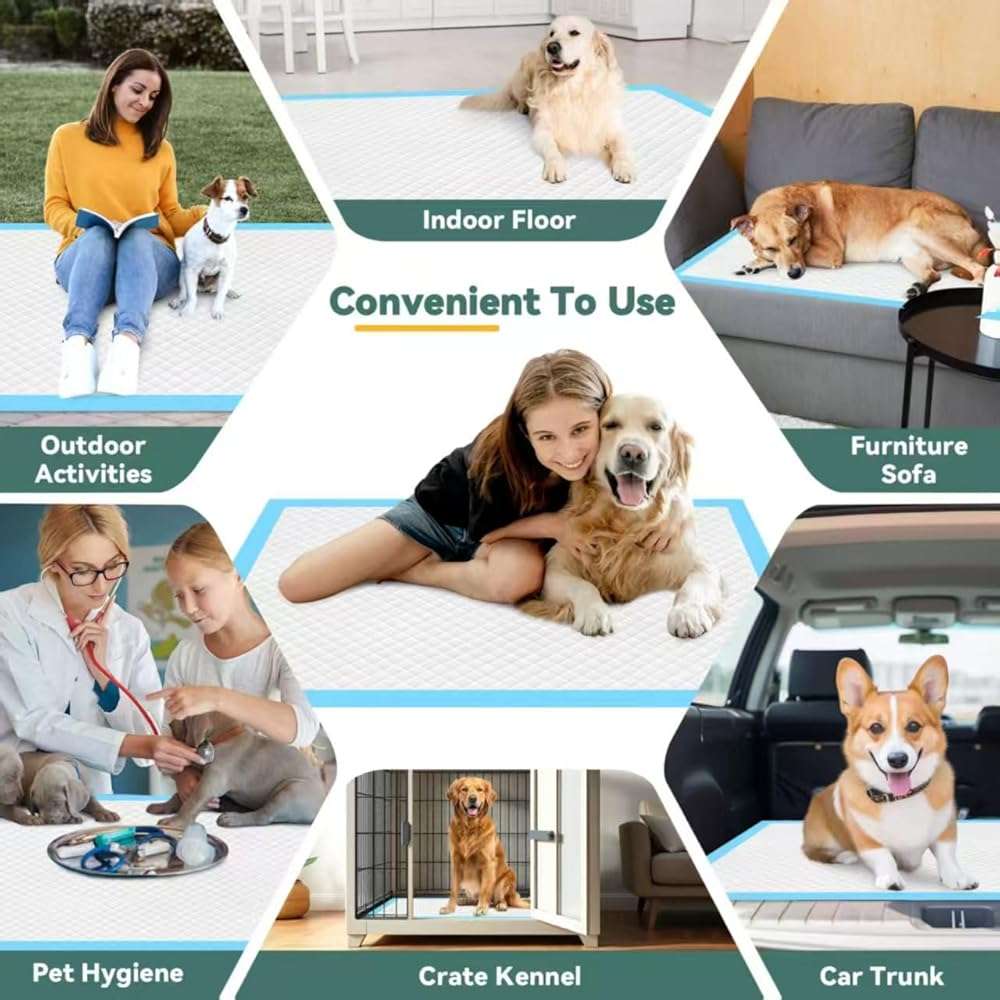 60 Count Extra Large Dog Pee Pads 28" x 34", Super Absorbent X-Large Puppy Pads Disposable Dogs Training Pads, Quick Drying Leak-Proof Dog Potty Pads for Doggies Puppies - Image 7