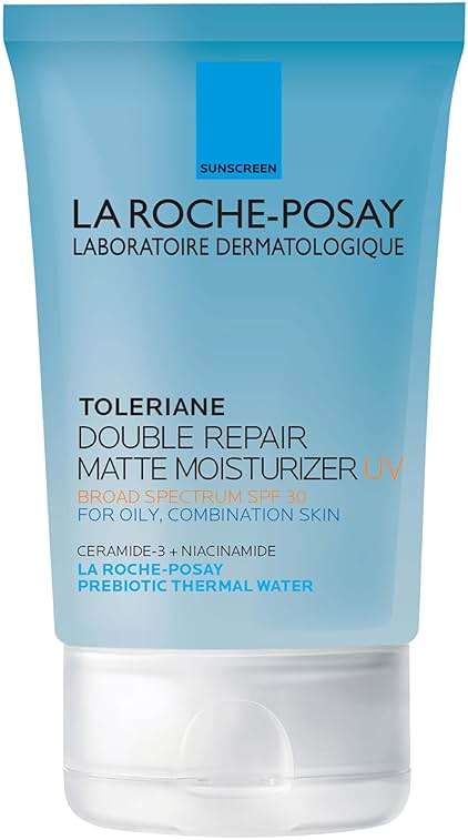 La Roche-Posay Toleriane Double Repair Matte Face Moisturizer, Daily Moisturizer For Oily Skin With Ceramide And Niacinamide For All Skin Tones, Oil Free, Non-Comedogenic, Available with SPF 30 - Image 1