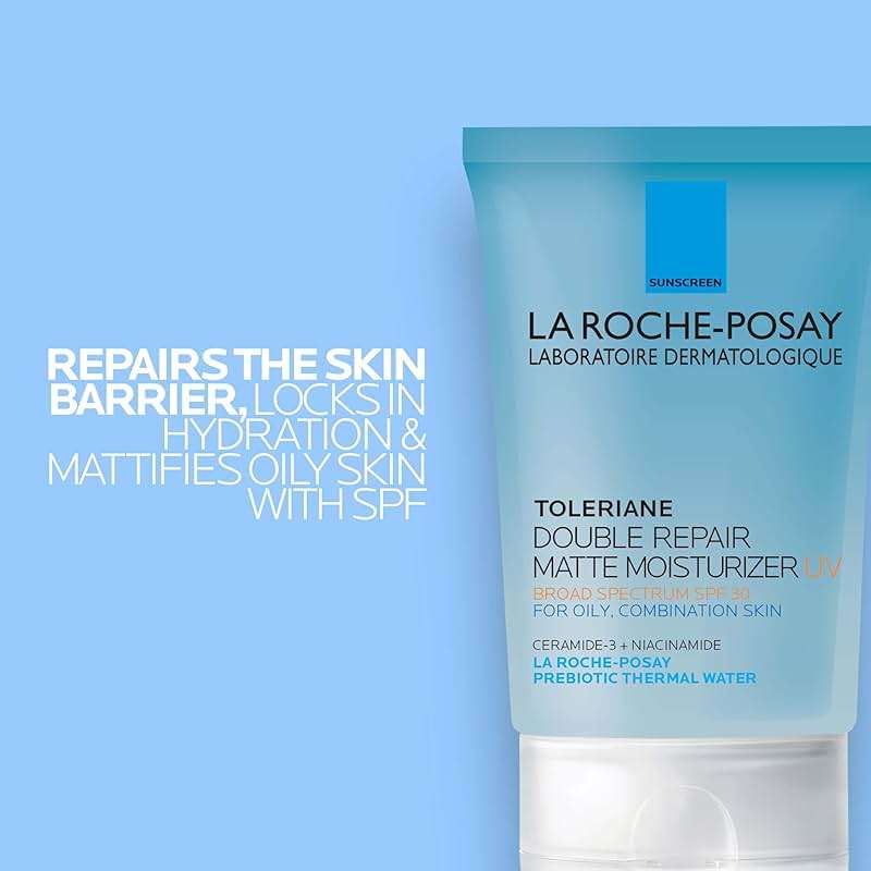 La Roche-Posay Toleriane Double Repair Matte Face Moisturizer, Daily Moisturizer For Oily Skin With Ceramide And Niacinamide For All Skin Tones, Oil Free, Non-Comedogenic, Available with SPF 30 - Image 3