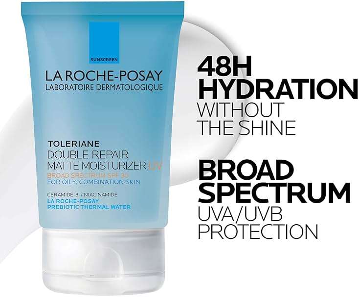 La Roche-Posay Toleriane Double Repair Matte Face Moisturizer, Daily Moisturizer For Oily Skin With Ceramide And Niacinamide For All Skin Tones, Oil Free, Non-Comedogenic, Available with SPF 30 - Image 5