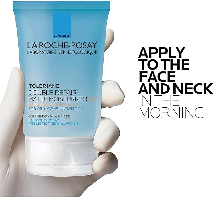 La Roche-Posay Toleriane Double Repair Matte Face Moisturizer, Daily Moisturizer For Oily Skin With Ceramide And Niacinamide For All Skin Tones, Oil Free, Non-Comedogenic, Available with SPF 30 - Image 8