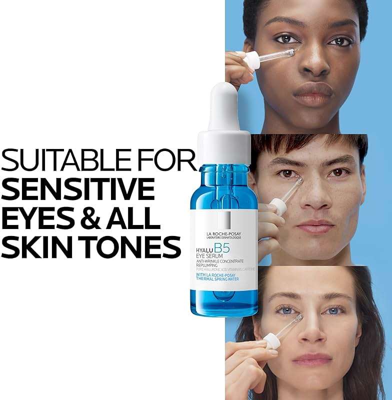 La Roche-Posay Hyalu B5 Eye Serum with Hyaluronic Acid & Caffeine for Dark Circles, Hydrating Serum for Dark Circles and Wrinkles with Roller Ball Applicator, Replumps Under Eye, Fragrance Free - Image 6