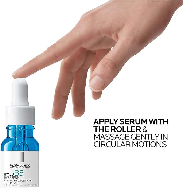 La Roche-Posay Hyalu B5 Eye Serum with Hyaluronic Acid & Caffeine for Dark Circles, Hydrating Serum for Dark Circles and Wrinkles with Roller Ball Applicator, Replumps Under Eye, Fragrance Free - Image 8