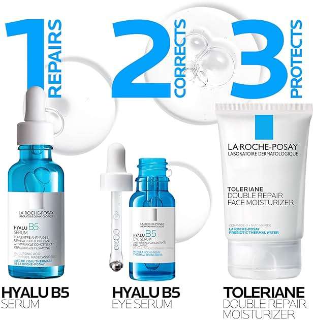 La Roche-Posay Hyalu B5 Eye Serum with Hyaluronic Acid & Caffeine for Dark Circles, Hydrating Serum for Dark Circles and Wrinkles with Roller Ball Applicator, Replumps Under Eye, Fragrance Free - Image 10