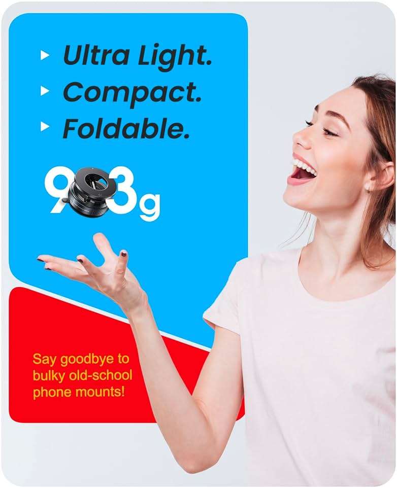 Jononser Magnetic Suction Cup Phone Mount for Magsafe, 360° Adjustable Magnetic Car Phone Holder, Pocket Size Foldable Car Mount, Cell Phone Holders for Your Car for iPhone 17 16 15 14 13 12 Series - Image 5