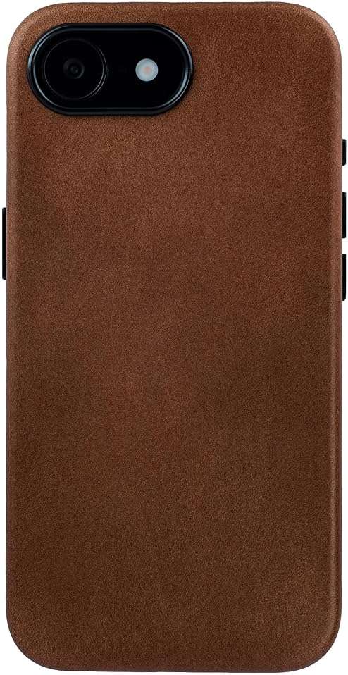 Dockem Genuine Leather Case for iPhone 17e, iPhone 16e, Compatible with MagSafe (MSGL, Brown) - Image 5