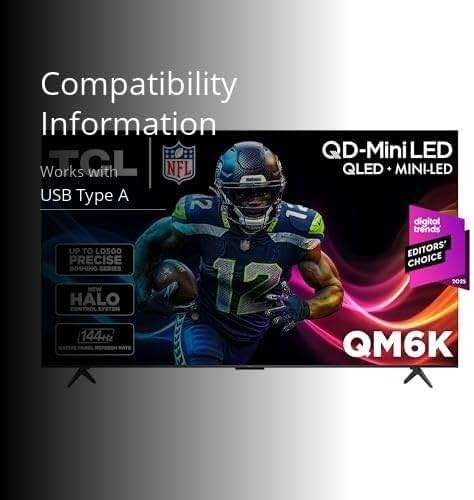 TCL 65 Inch Class QM6K Series | Mini LED QLED 4K HDR | 65QM6K, 2025 Model | 120HZ-144HZ High Brightness Smart Google TV Dolby Atmos Onkyo Audio | Voice Remote Alexa Gaming Streaming Television - Image 4