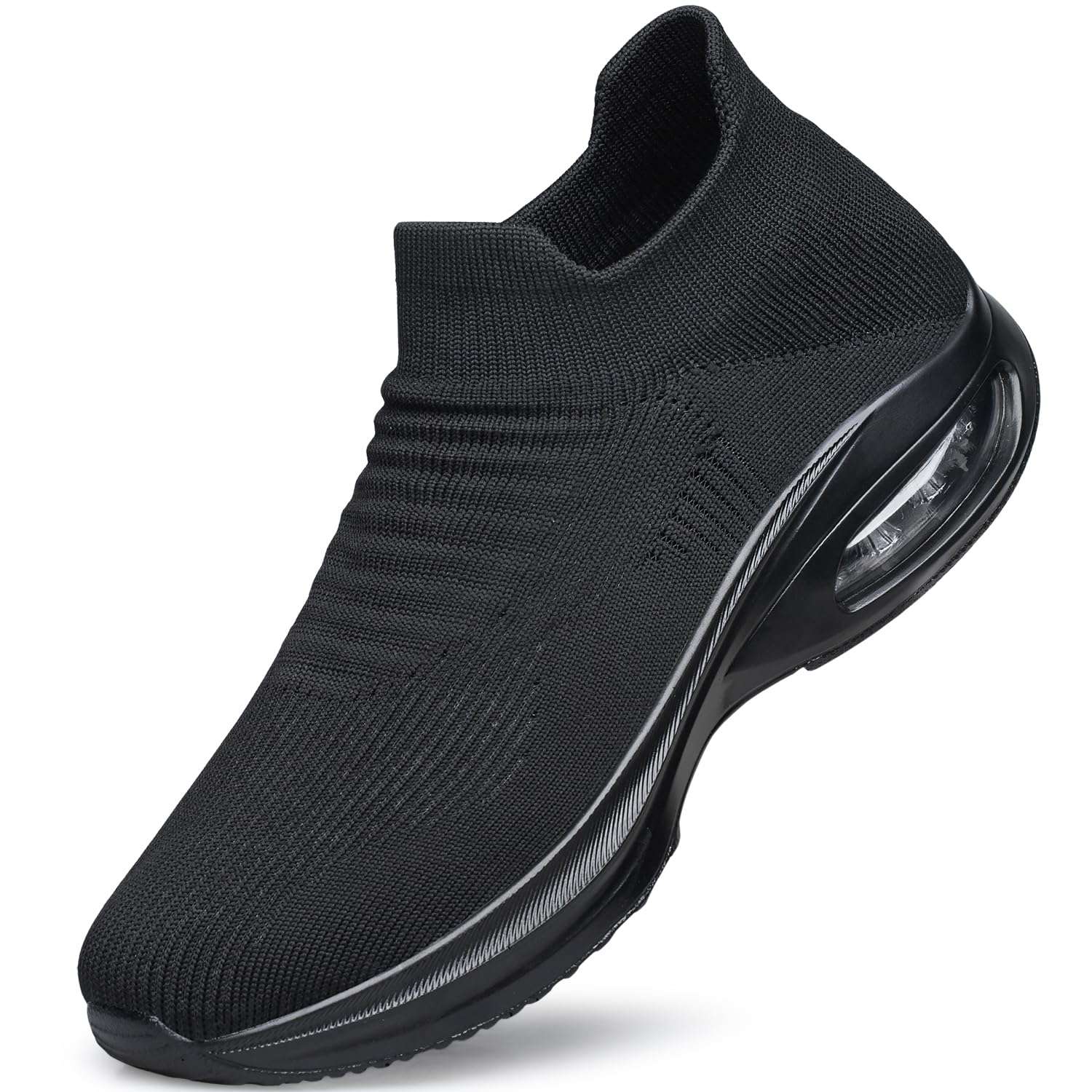 BQQ Mens Walking Shoes Sock Casual Fashion Sneakers Comfortable Slip On Air Cushion Workout Athletic Gym Running Shoes - Image 1