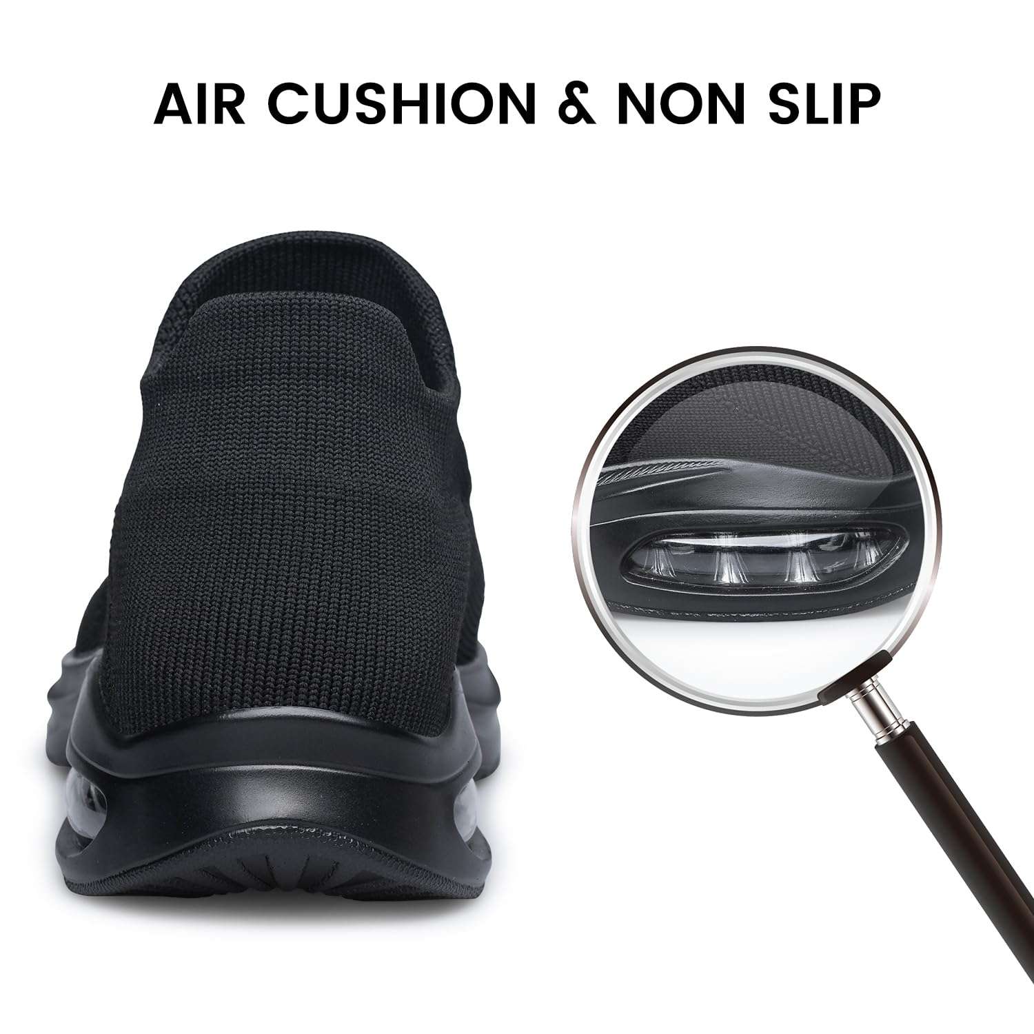 BQQ Mens Walking Shoes Sock Casual Fashion Sneakers Comfortable Slip On Air Cushion Workout Athletic Gym Running Shoes - Image 7