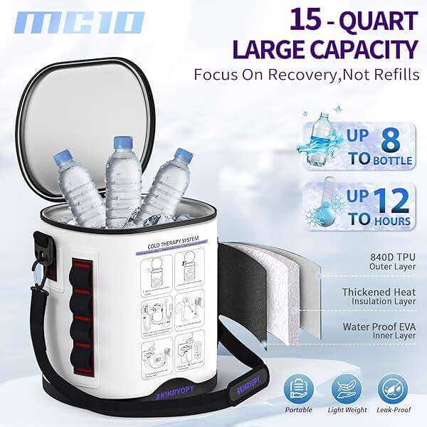 Cold Therapy Machine with Programmable Timer, Portable Ice Machine for Knee After Surgery, Knee Replacement Recovery System, Cryotherapy Pain Relief w/Compression Pad for,Shoulder, Hip and Ankle - Image 2