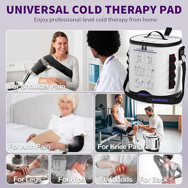 Cold Therapy Machine with Programmable Timer, Portable Ice Machine for Knee After Surgery, Knee Replacement Recovery System, Cryotherapy Pain Relief w/Compression Pad for,Shoulder, Hip and Ankle - Image 6