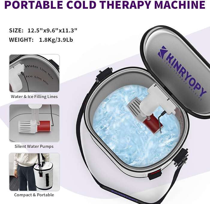 Cold Therapy Machine with Programmable Timer, Portable Ice Machine for Knee After Surgery, Knee Replacement Recovery System, Cryotherapy Pain Relief w/Compression Pad for,Shoulder, Hip and Ankle - Image 8
