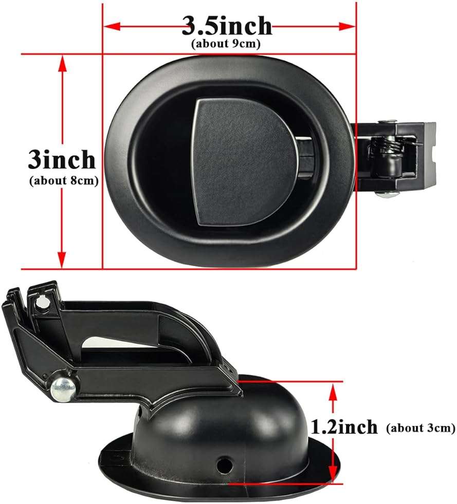 TeBeiDe Universal Durable Metal Recliner Handle Replacement Sofa Couch Chair Recliner Release Pull Handle Replacement Fit for Ashley and Most Recliner Sturdy Oval Handle Size 3"x 3.5" Repair Part - Image 2