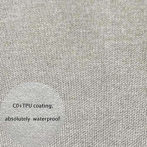 COZYVIDA Outdoor Seat Cushion, Set of 1, 20" x 42",Water-Proof, UV-Resistant 1000+ Hrs, 30D Foam with Recycled Fiber Fill, YKK Zippers, Natural Linen-TPU - Image 7