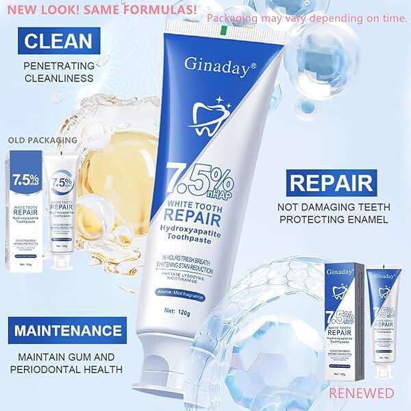 2Pack Hydroxyapatite Toothpastes for Enamel Protection and Tooth Strengthening,Fluoride-Free Toothpaste for Sensitive Teeth Gentle Mint, Fresh Breath for Oral Health - Image 5