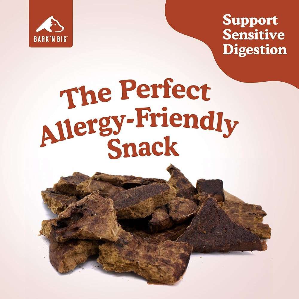 BARK'N BIG Bison Dog Treats - Single Ingredient Lung Dog Treats - Made & Sourced in USA - Dehydrated Bison, High Protein, Low Fat, Easily Digestible for Dogs with Sensitive Stomachs - 5 oz - Image 2