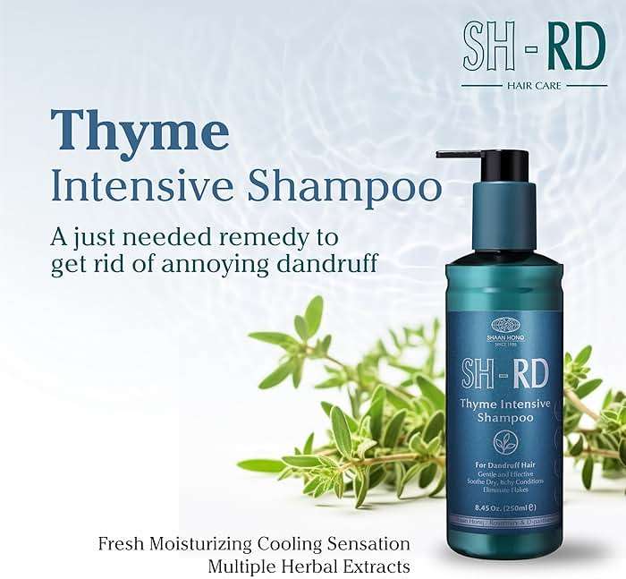 SH-RD Thyme Intensive Shampoo for Itchy Scalp and Dandruff Relief | 1% Zinc Pyrithione Added | Soothing, Rebalancing Scalp Condition - 8.45oz/250ml - Image 2