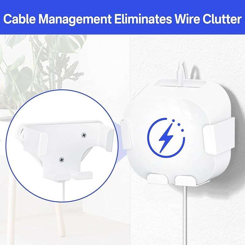 Metal Wall Mount for eero 6+ and eero 6 Wall Mount Bracket - Space Saving Wall Bracket for eero 6 & eero 6 Plus Wall Mount Easy to Install Holder for eero 6 Plus & eero 6 Mesh Wi-Fi Systems - Image 4