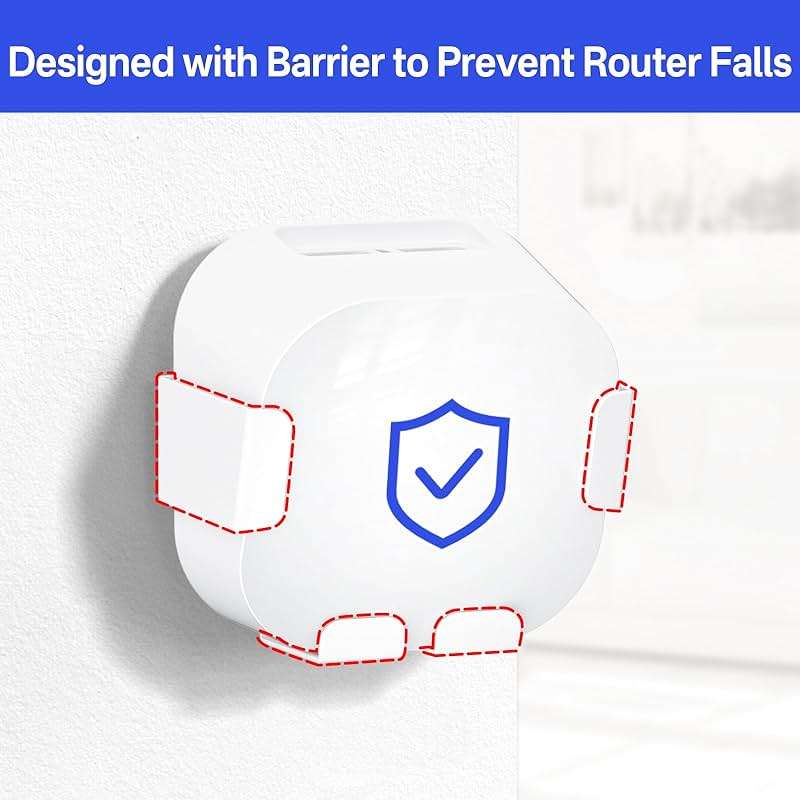 Metal Wall Mount for eero 6+ and eero 6 Wall Mount Bracket - Space Saving Wall Bracket for eero 6 & eero 6 Plus Wall Mount Easy to Install Holder for eero 6 Plus & eero 6 Mesh Wi-Fi Systems - Image 6