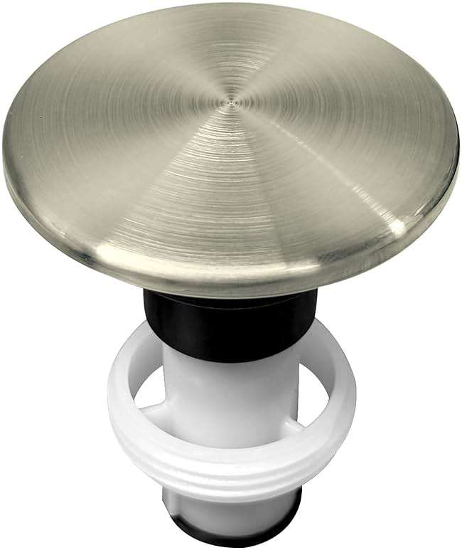 Sthovd 972-098J Brushed Nickel Plumbing-Equipment for Sink Drain Sink Stopper,Part Push and Seal Drain Assembly 35338-06XX Bathroom Drain Sink Plug - Image 1