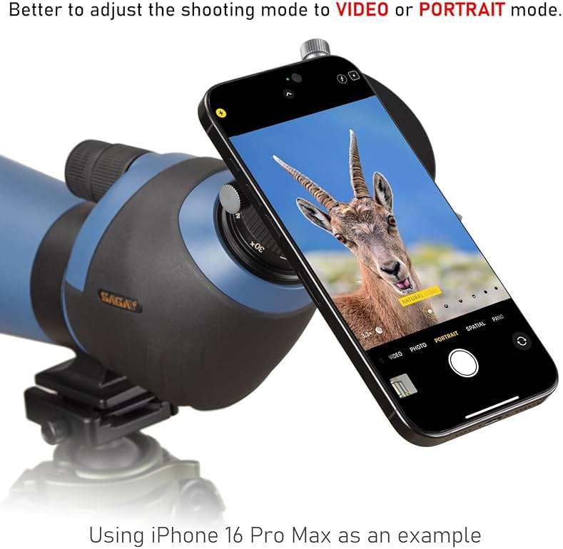 for Magsafe Digiscoping Adapter,Fits Telescope or Spotting Scope 2.5" Eyepiece Max,Magnetic Attachment for iPhone 12/13/14/15/16/17 Pro Max Magnetic Case - Image 5