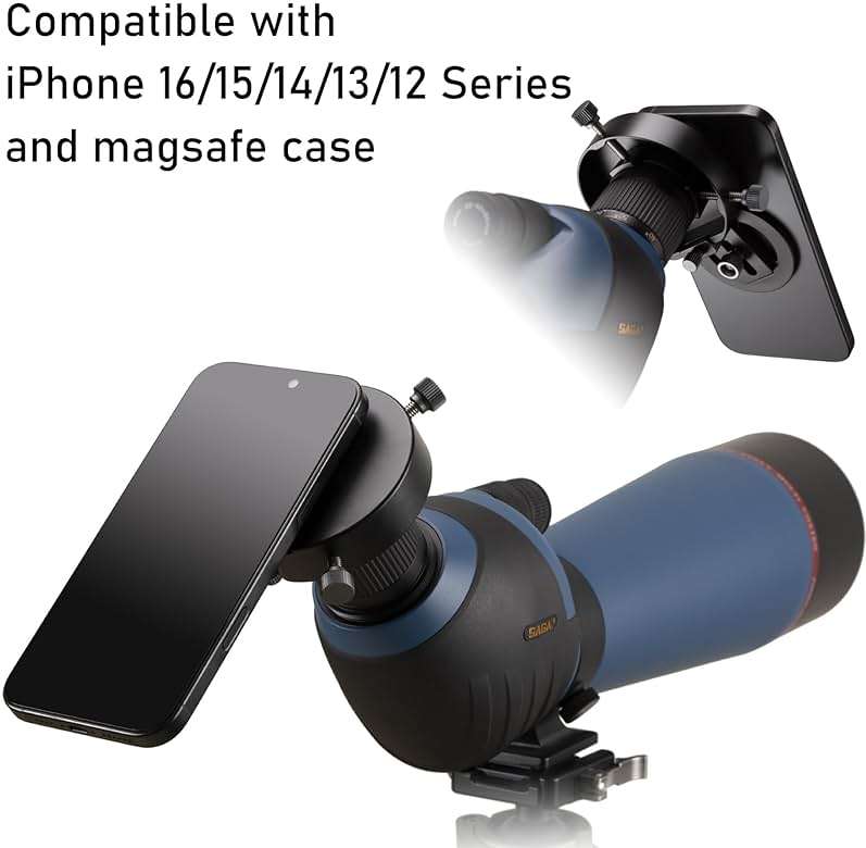 for Magsafe Digiscoping Adapter,Fits Telescope or Spotting Scope 2.5" Eyepiece Max,Magnetic Attachment for iPhone 12/13/14/15/16/17 Pro Max Magnetic Case - Image 8